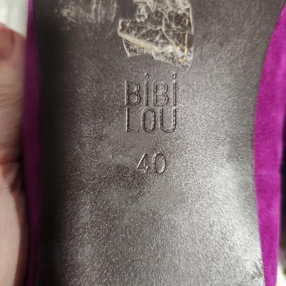 Rare BIBI LOU Ballet Essen Mary Jane Suede Flats Womens Sz 10 MSRP $200 - Picture 8 of 12